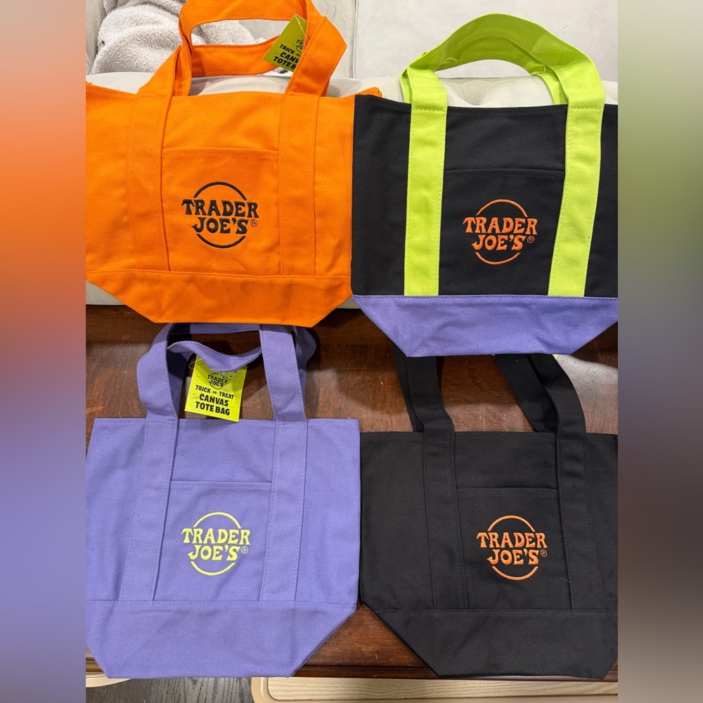 Trader Joe's Mini Tote Bags - Halloween Edition (Set #2)